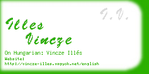 illes vincze business card